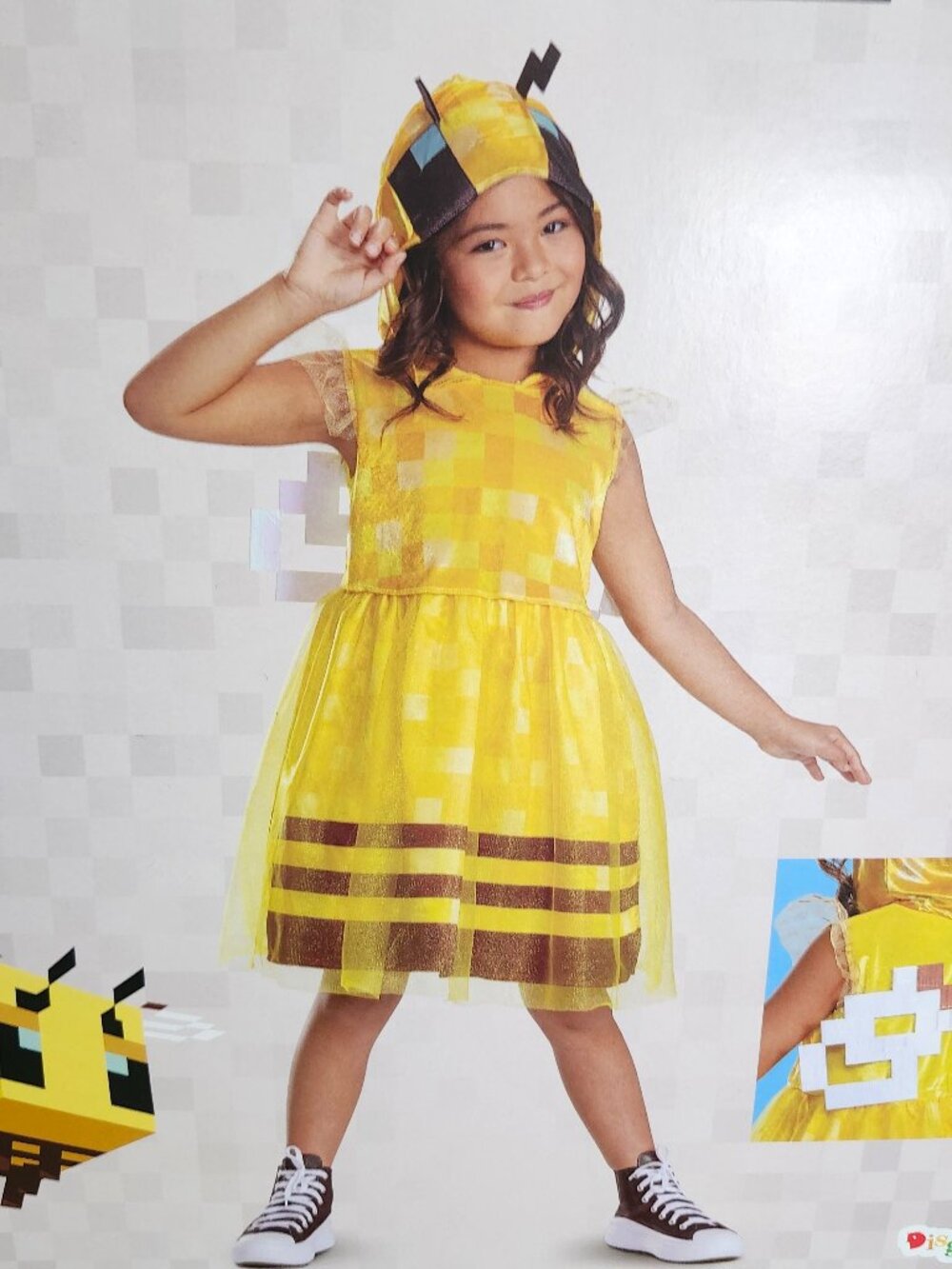Minecraft Kids Bee Costume with Wings and Hat